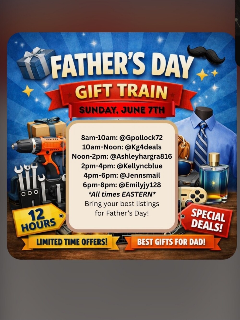 June 7th ♥️ THIS FLYER! Father's Day Gift Train - June 7th